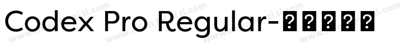 Codex Pro Regular字体转换